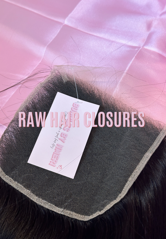 RAW HAIR CLOSURES 12”-20” 4x4,5x5,6x6