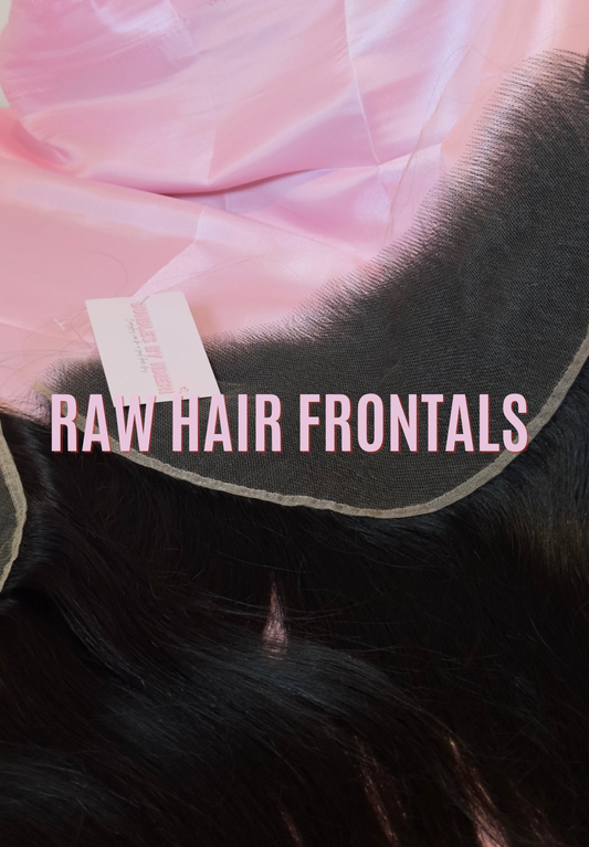 RAW HAIR FRONTALS 12”-20” straight/wavy
